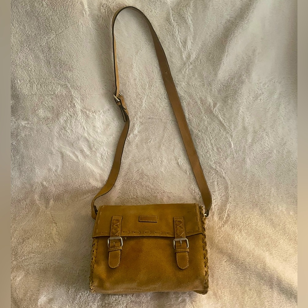 Vintage Suede buckled purse